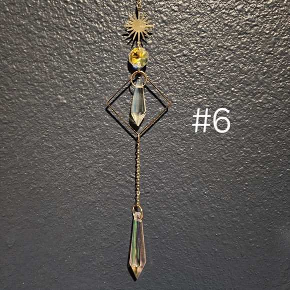 Iridescent Crystal and Gold Celestial Suncatchers - Picture 4 of 7